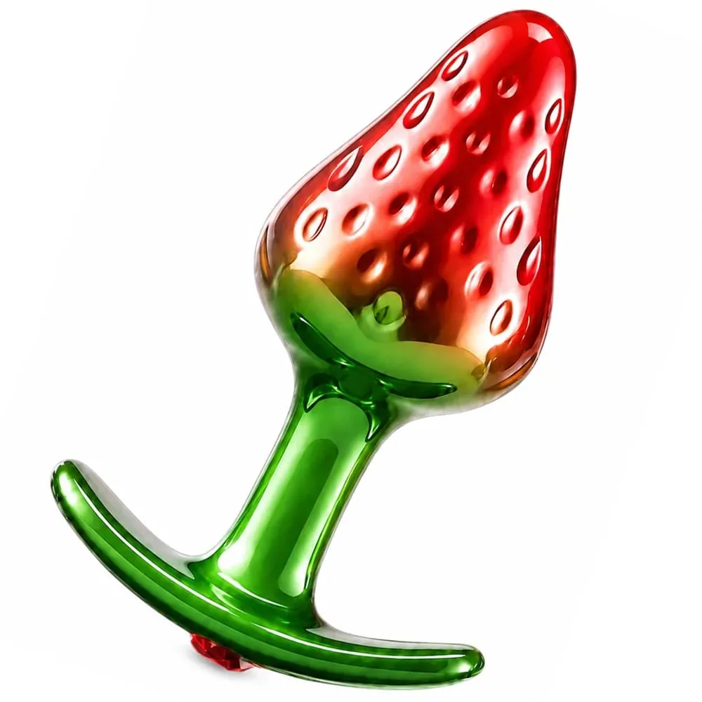 Strawberry Metal Anal Beads Butt Plug Set Small Medium Large Wearable Anal Plug Κοσμήματα Πρωκτικό Παιχνίδι σεξ για Άνδρα Γυναίκα