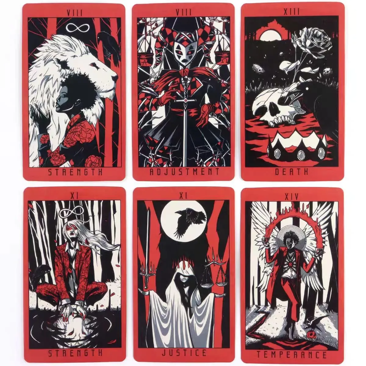 Elveszett üreges tarot pakli 80 kártya gótikus sötét művészet Orákulum jóslás útikönyvvel angol jóslás kártyák boszorkány ajándék