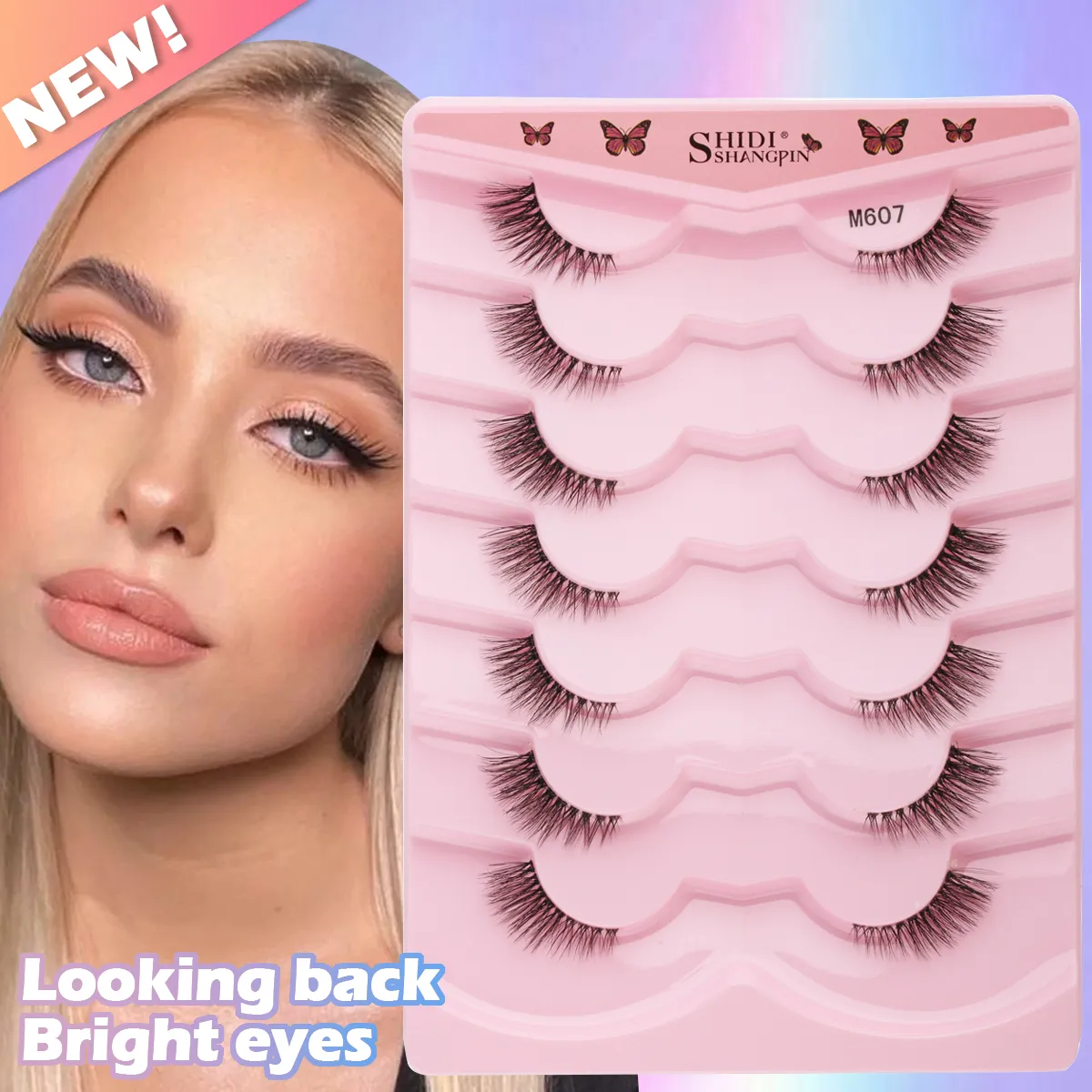 Half EyeLashes Φυσικές χνουδωτές ψεύτικες βλεφαρίδες Cat Eye Lash 3D Faux Mink Lashes Εργαλείο μακιγιάζ για επέκταση βλεφαρίδων με φτερωτές