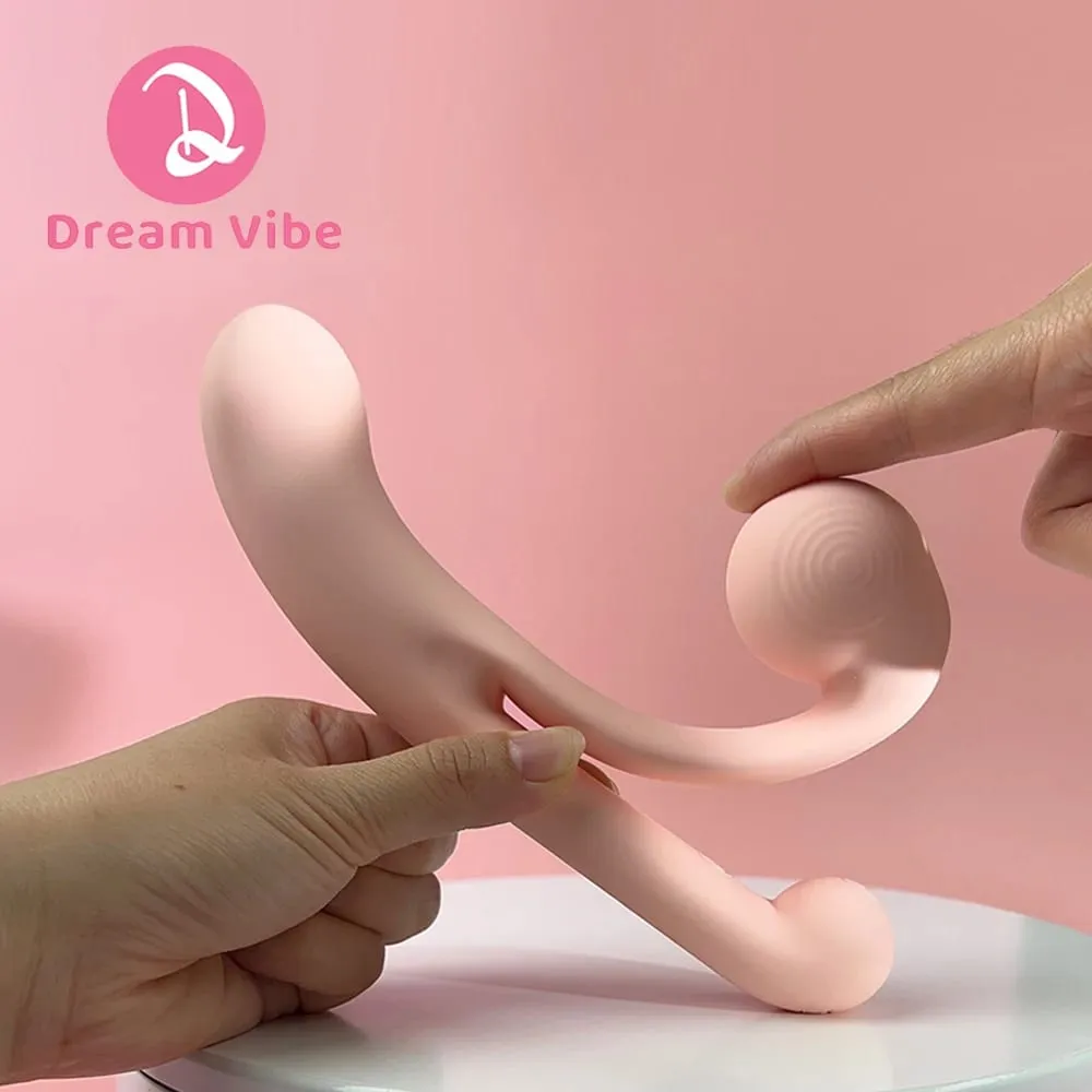 Csiga Műpénisz Vibrátor Állítható Clit Fit Behatolás G-Spot Dual Motors Pleasure Women Sex Toy Dupla stimulációs játék Szerelem 18+