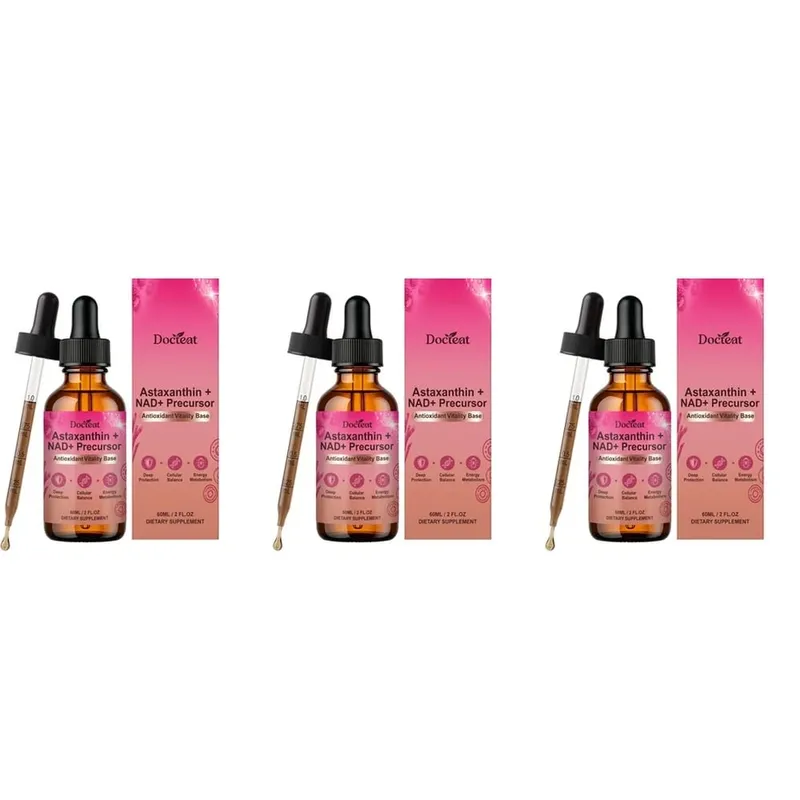 Docteat Astaxanthin+ NAD+ Precursor Liquid Υποστηρίζει την κυτταρική διατροφή και τον ενεργειακό μεταβολισμό Αντιοξειδωτική Βάση ζωτικότητας 60 Ml