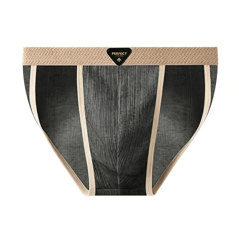 4pcs/set Men's Cotton Briefs Fashionable U Convex Pouch Underwear Soft Breathable Mid Rise Triangle Panties Plus Size L-4XL