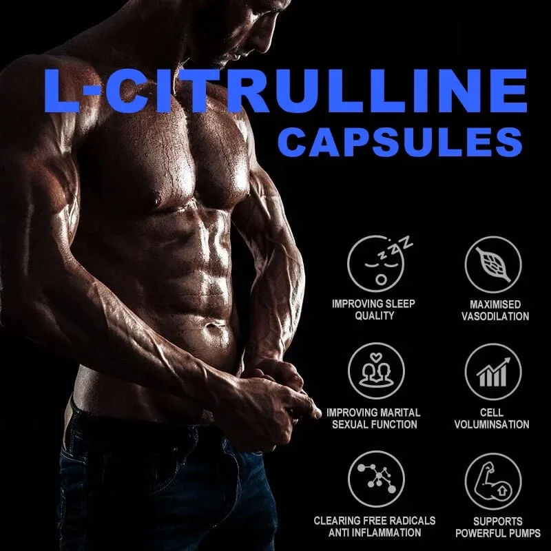 Κάψουλες L-Citrulline Μέγιστης Αντοχής Υποστηρίζουν τα Αιμοφόρα αγγεία Αντοχή Μυϊκό Πόνο για Bodybuilding & Προπόνηση Ενδυνάμωσης