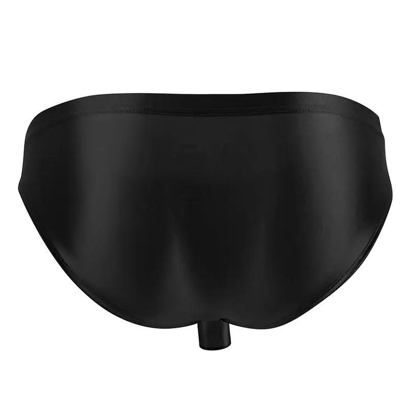 High Elastic Bikini Briefs gay Men's glossy underwear open Pouch Panties Men Smooth gay underwear