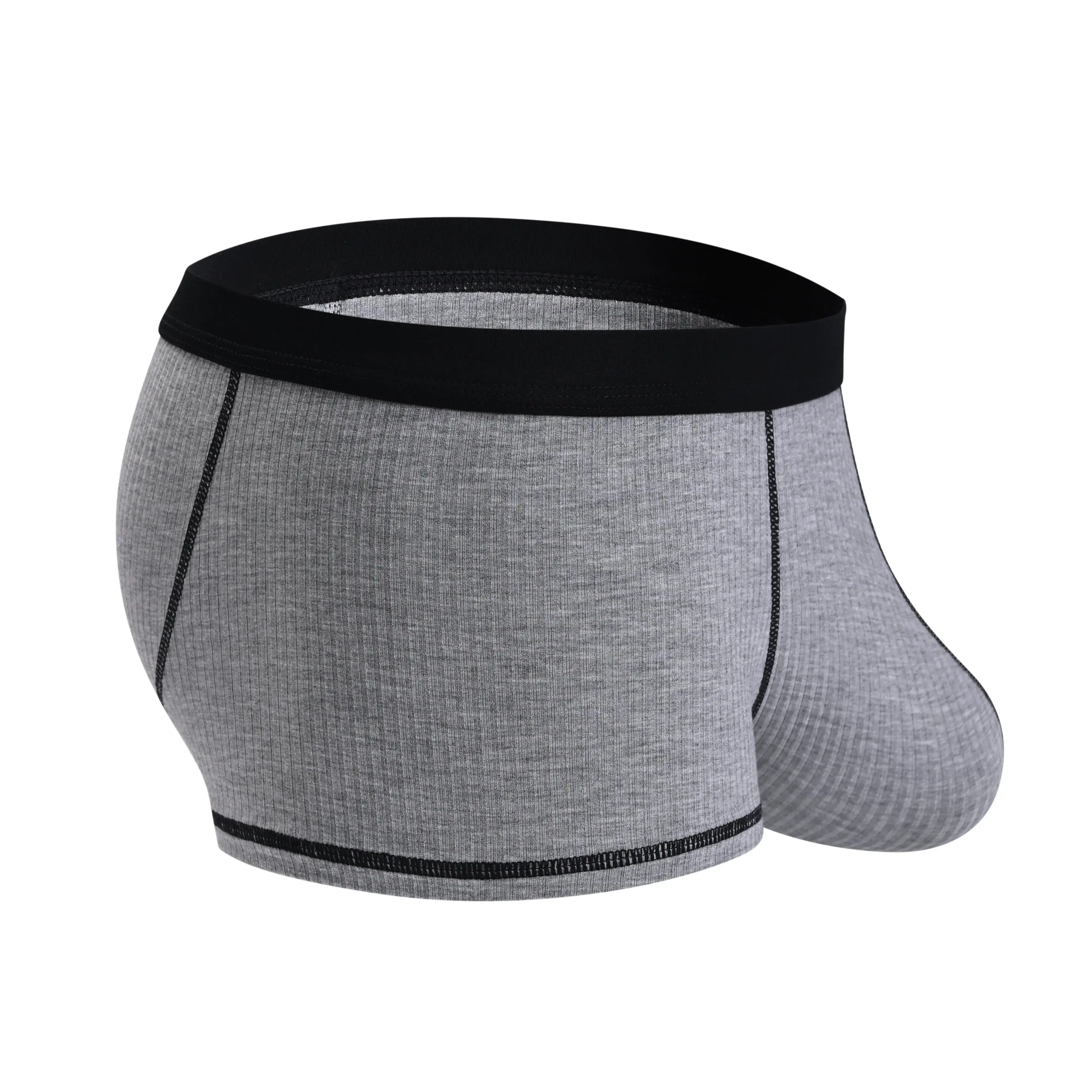 Men's underwear with large scrotal pocket and large stretch flat-leg pants