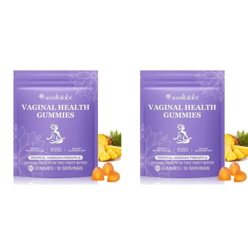 גומי בריאות נרתיק של Acentiallabs עם Bacillus Coagulans וויטמין C תומכים בהגנה חיסונית ובאיזון PH 60 גומי