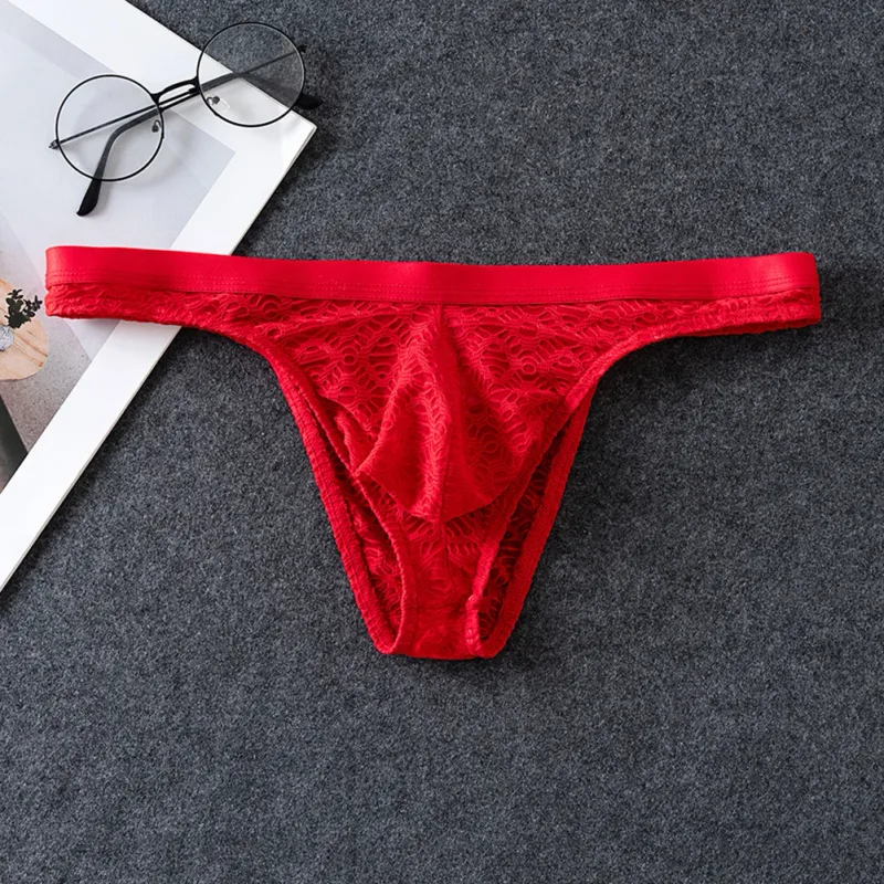Men Thongs Briefs Jacquard Sheer Men's Underwear Sexy Accessories Hot Low Rise Pouch Very Hot Lingerie Breathable Underpants 3256810404028463