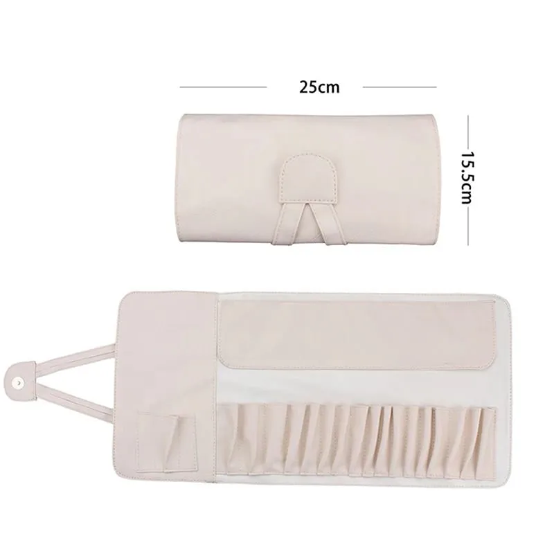 12/14/18 Hole Makeup Brush Bag Functional Travel Cosmetics Case Make Up Brushes Protektor Rolling Pouch Tool