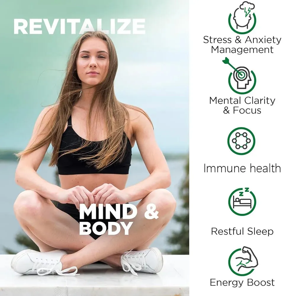 Ashwagandha Supplement- Supports Brain and Memory Improves Focus Stamina Improves Mood and Sleep - 120 Capsules