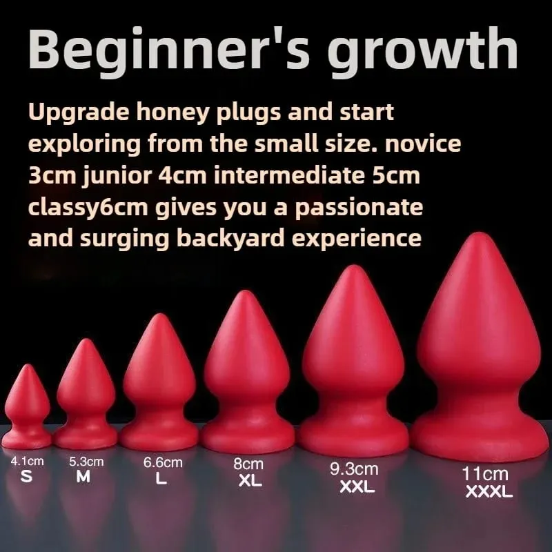Huge Anal Plug Liquid Silicone Soft Conical Butt Plug Big Anal Dildos for Women Men G-spot /prostate Massage 18+ Sex Toys