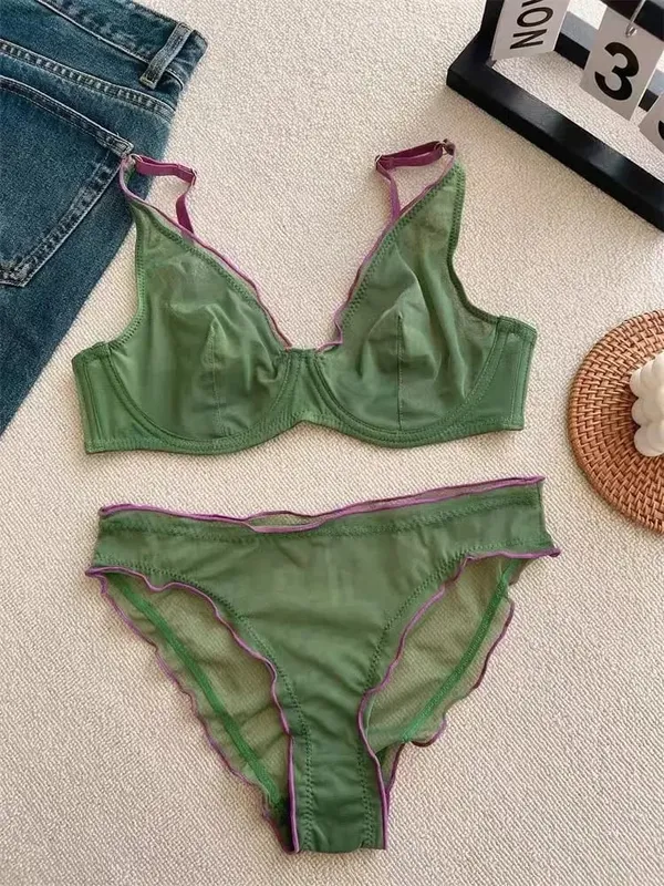 New Arrival Γυναικείο Σετ σουτιέν Full Cup Ultra Thin Minimizer Sexy Support Anti-Saging Side Slim ABCD Everyday Comfort Σετ εσωρούχων