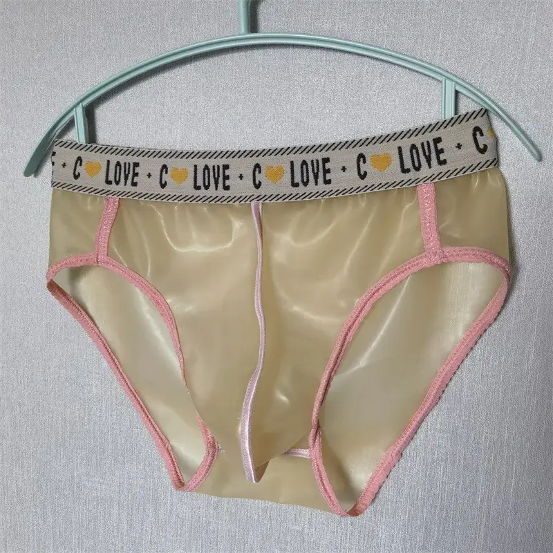 Men Sexy Latex Briefs Seamless Underwear Scrotum Bulge Panties Men Clothes Inner Wear Athletic Underpants Porns Bikini Bottom