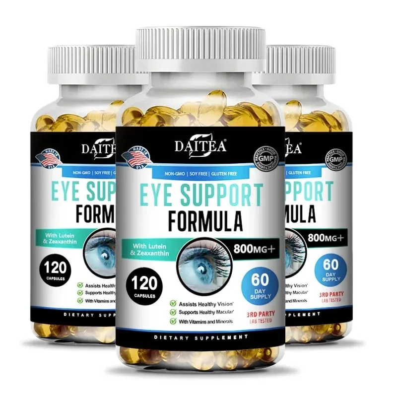Eye Support Supplements - Vision Myopia Vitamins and Minerals for Eye Care Improve Eye Edema Relieve Fatigue Healthy Macula
