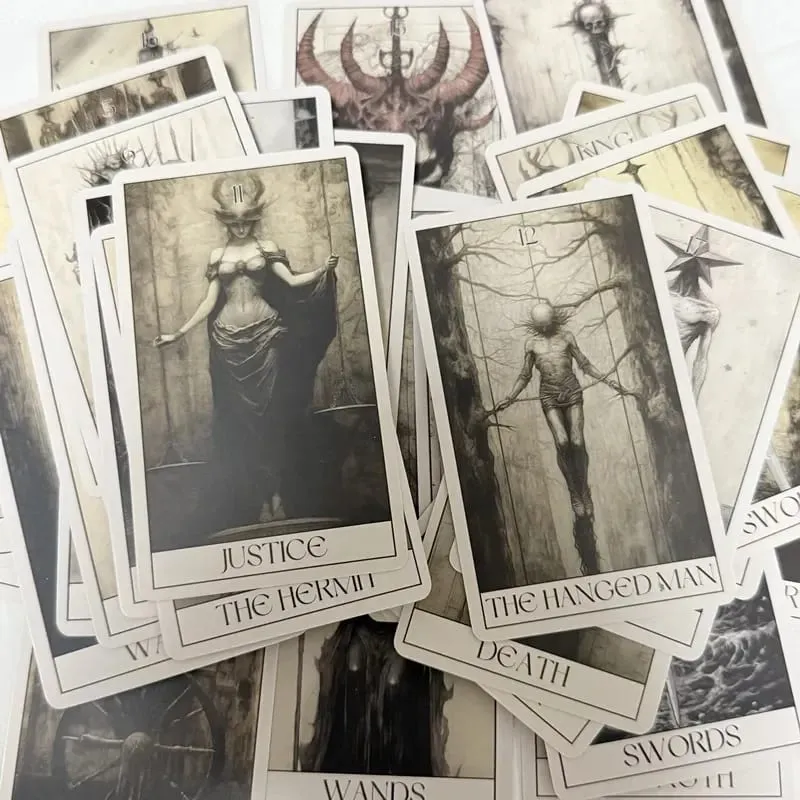 Gothic Horror Tarot Cards Wait 78 Tarot Επιτραπέζια παιχνίδια Αναψυχή Διασκέδαση Οικογενειακές συγκεντρώσεις Γοτθική γέφυρα Ταρώ