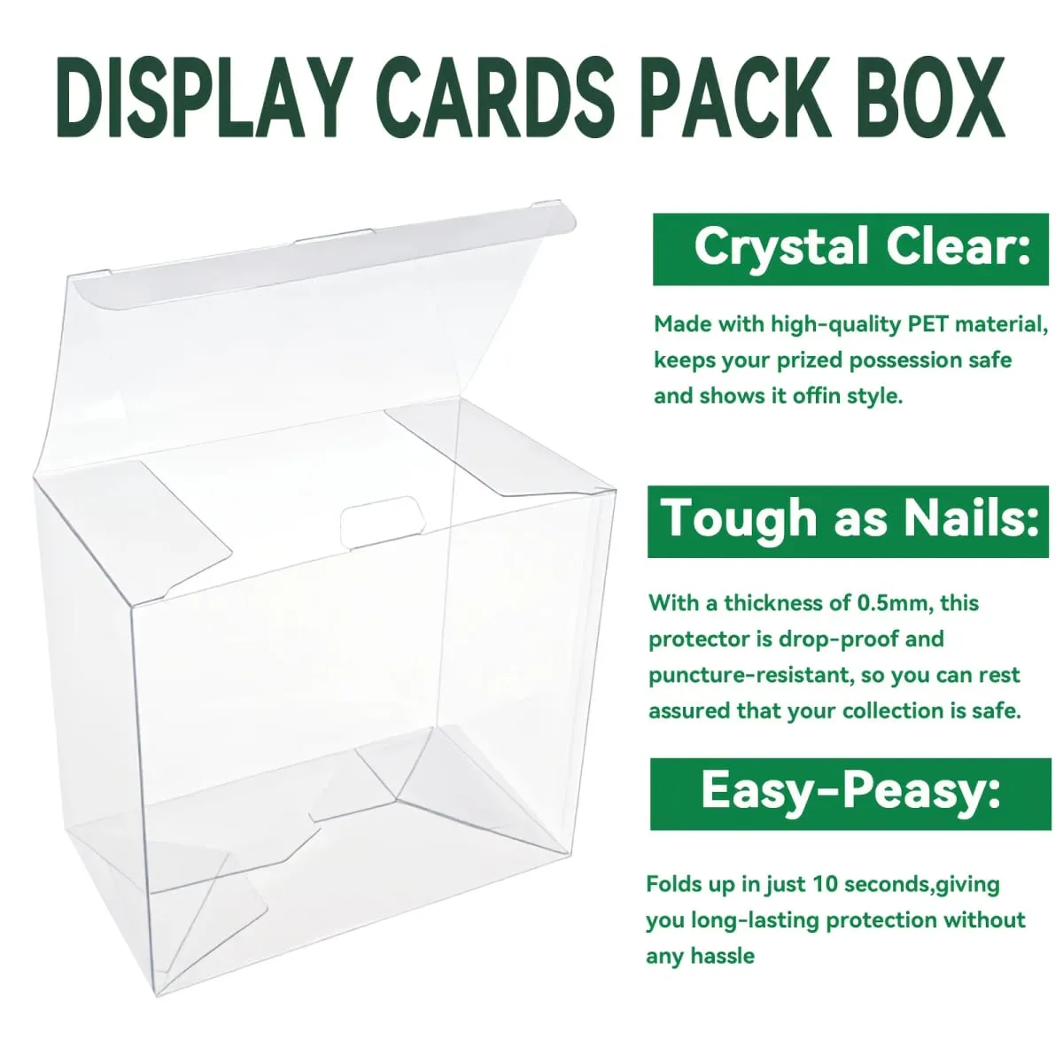 5/10 יחידות נרתיק מגן PET Booster Box מגן לכרטיסי PTCG TCG מעטפת אחסון תצוגה עמידה בפני שריטות לכרטיסי מסחר