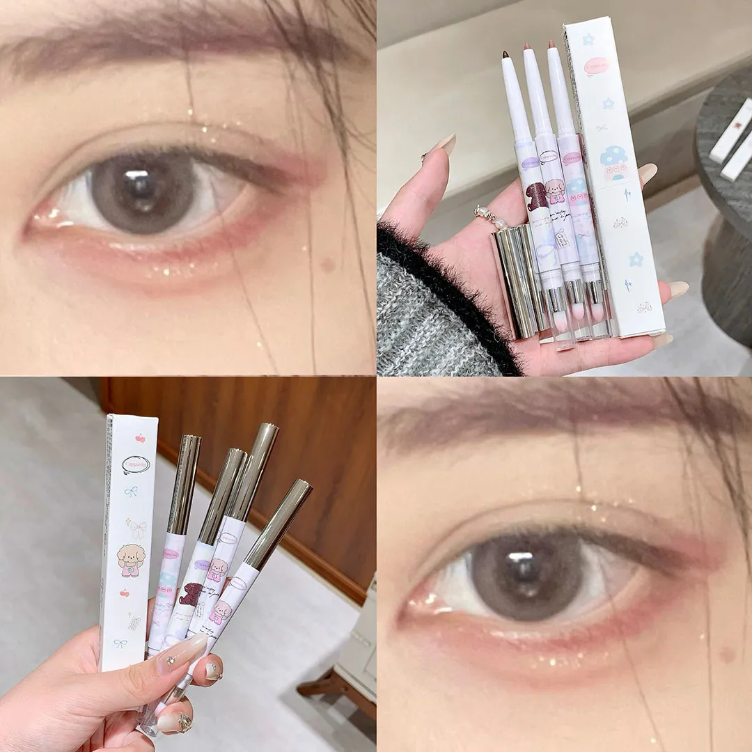 Pearlescent Grape Eyeliner Gel With Brush Blend Silky Smooth Tea Brown Pink Lying Selyemhernyó Vízálló Eye Liner Ceruza Smink