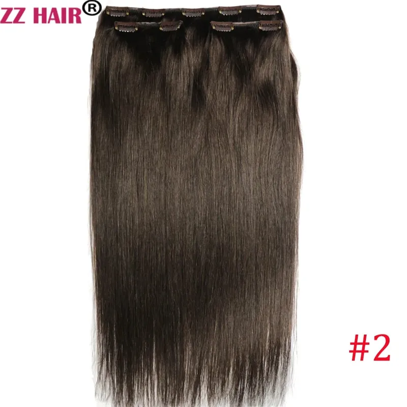 קליפס-אין 100% ברזילאי אנושי תוספות שיער 16"-28" שלוש חתיכות 3 יחידות סט 100 גרם-200 גרם 1x25 2x10 טבעי ישר