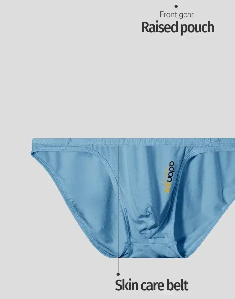 Summer Men's Underwear Modal Sexy Briefs Male Solid Panties Cueca Tanga Comfortable Underpants Breathable Quick Dry Soft Briefs