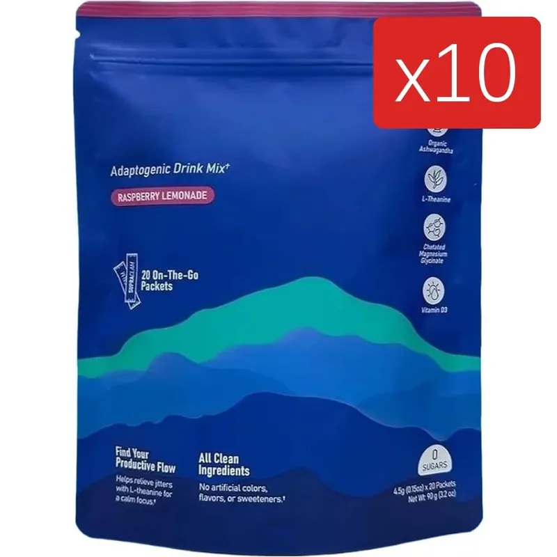 תערובת משקה אבקה מרגיעה עם L-Theanine פוקוס ריכוז זיכרון ותמיכה קוגניטיבית איזון קורטיזול בריא 20 מנות
