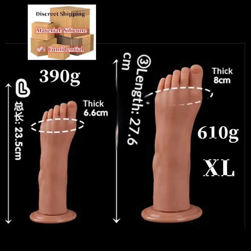 Tapón Anal estilo pies, tapón Anal grande de silicona, consolador masturbador profundo, estimulador dilatador, consolador Anal, juguete sexual para adultos para mujeres