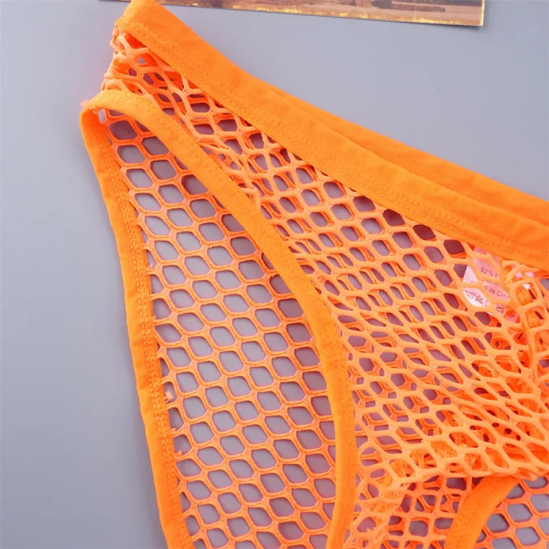 Sexy Man Fishnet Mesh Underwear See Through Male Briefs Breathable and Comfortable High Quality Low Waist Panties