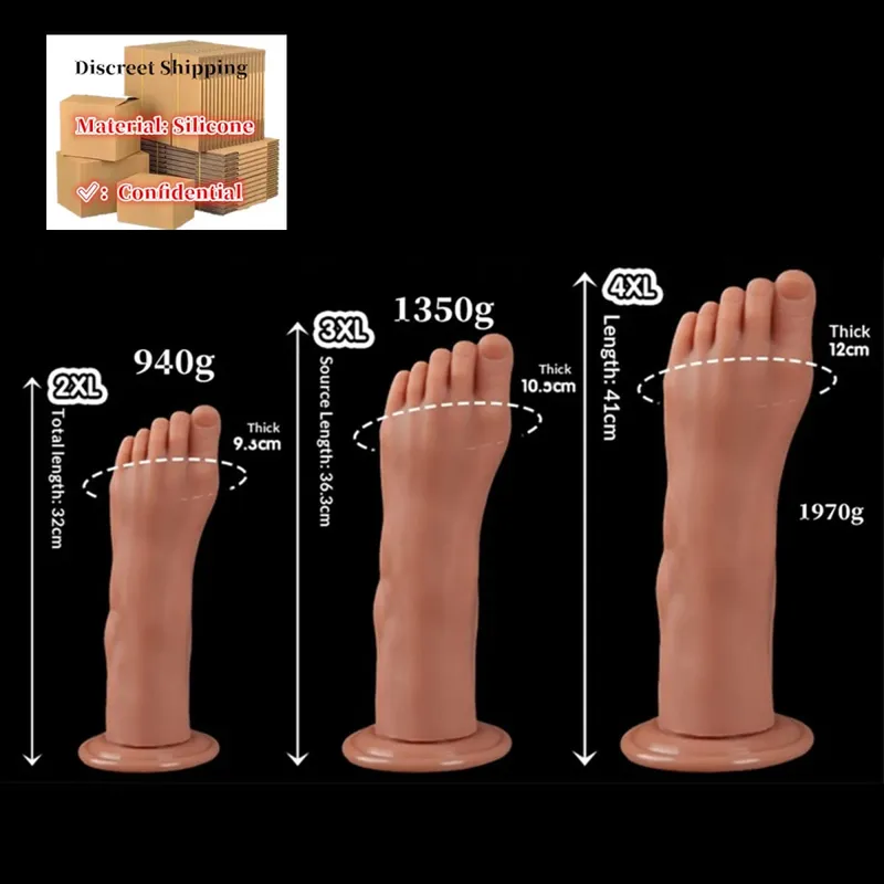 Tapón Anal estilo pies, tapón Anal grande de silicona, consolador masturbador profundo, estimulador dilatador, consolador Anal, juguete sexual para adultos para mujeres