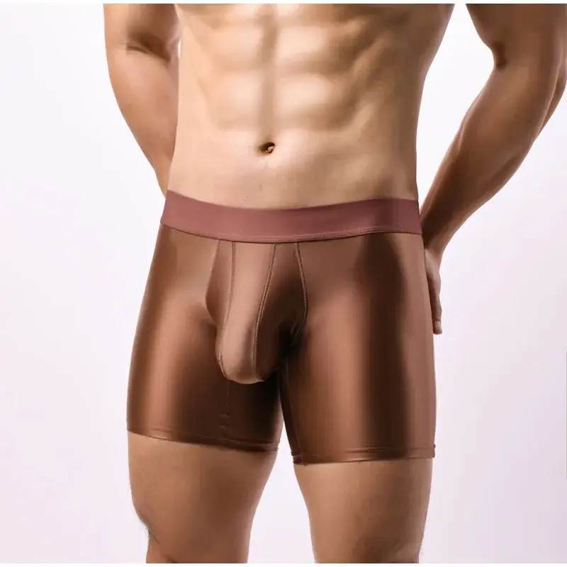 M-xxl Mens Underwear Boxers Solid U Pouch Panties For Man Extended Leg Boxer Shorts Homme Middle Waist Sports Underpants Male