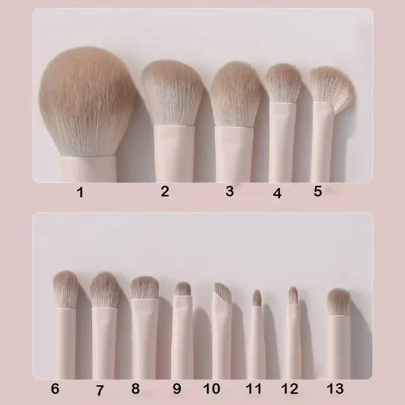 13PC Κορεατικά πινέλα μακιγιάζ Eye Shadow Blush Contour Nose Shadow Concealer Πλήρες σετ βουρτσών για αρχάριους μακιγιάζ για αρχάριους