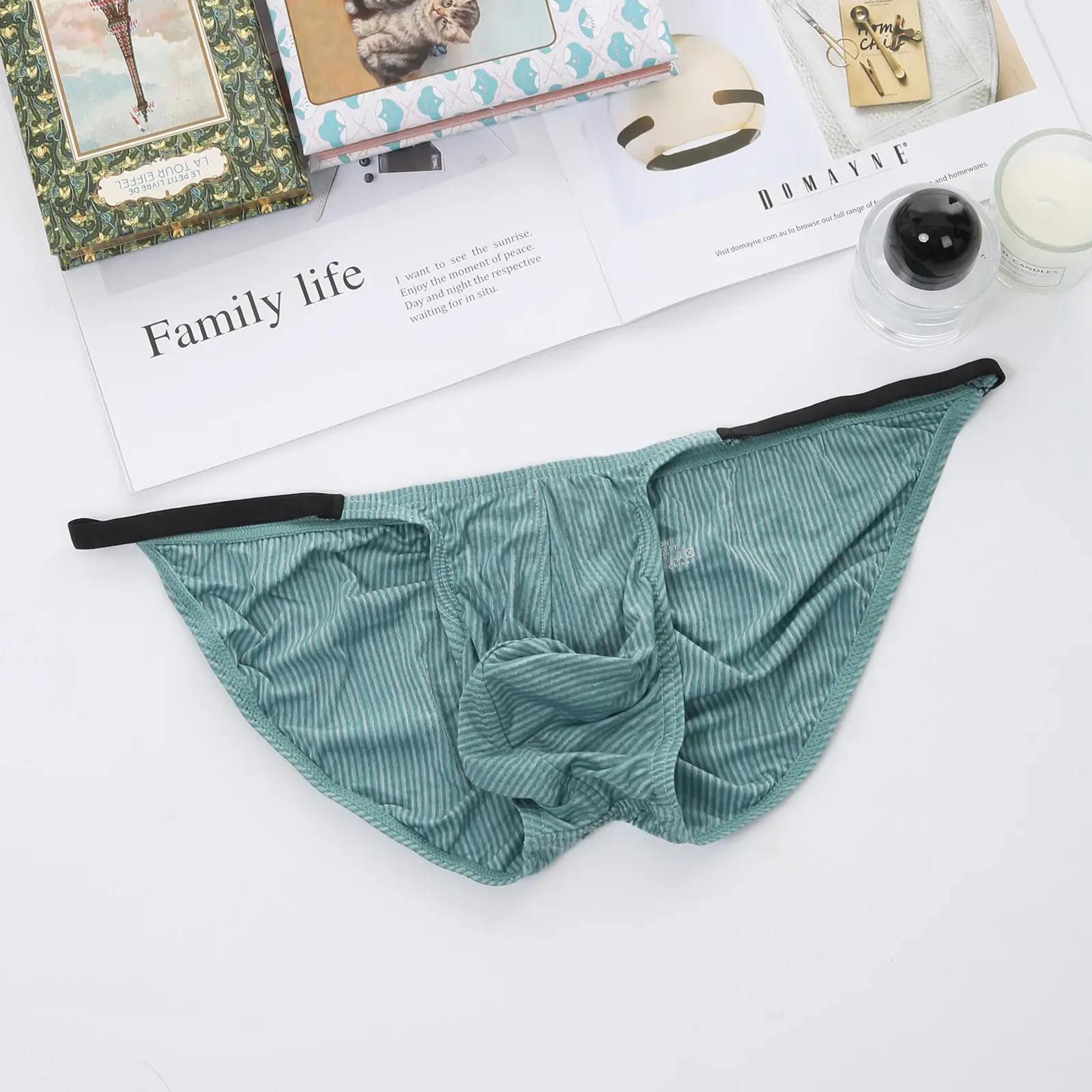 Man Briefs Sexy Underwear Men's Bulge Pouch String Mini Panties Men Low Waist Bikini Lingerie Underpants Slips Hombre
