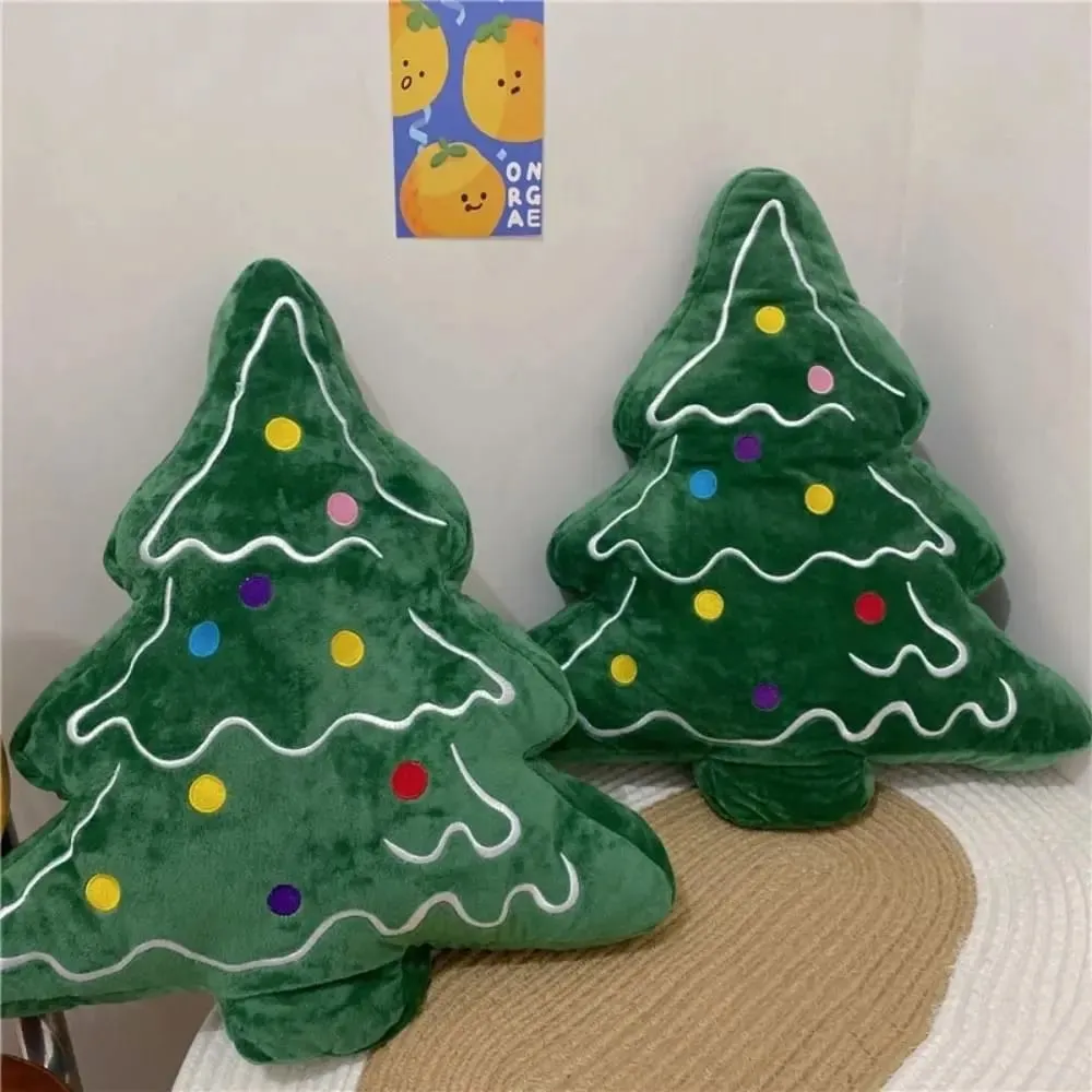 Soft Christmas Tree Sofa Cushion Comfortable Skin-friendly Christmas Day Decorative Pillow 3D Shaped Ornaments