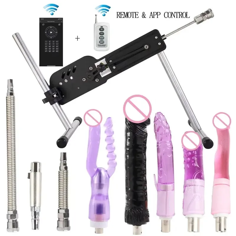 Fredorch Wireless Sex Machine for Women Masturbation Machine 70W Power Mute Sex Toy with Dildo Masturbator 3-9CM Stroke Love Ma