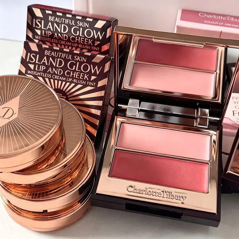 CT Lip Cheek Κρέμα ρουζ διπλής χρήσης Δύο Χρώμα Highlight Powder Αδιάβροχο ρουζ και δίχρωμες ανταύγειες Blusher Cosmetics