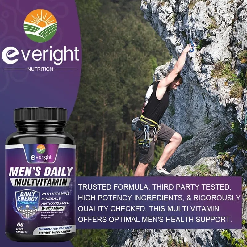 Men's Multivitamin – Pagpapalakas ng Immune na may Bitamina A B12 C D | Pang-araw-araw na Enerhiya at Non-GMO — image 6