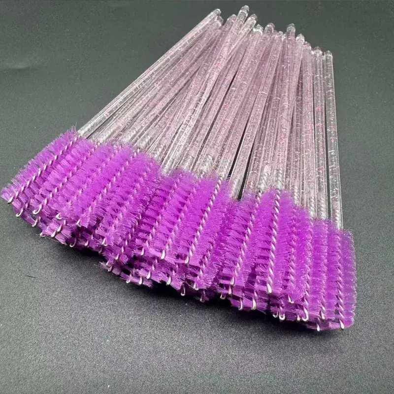 50 τμχ Βουρτσάκια βλεφαρίδων μίας χρήσης Crystal Eye Lash Mascara Wands Glitter Lash Comb Spoolies Μικροεφαρμογές μακιγιάζ — image 10