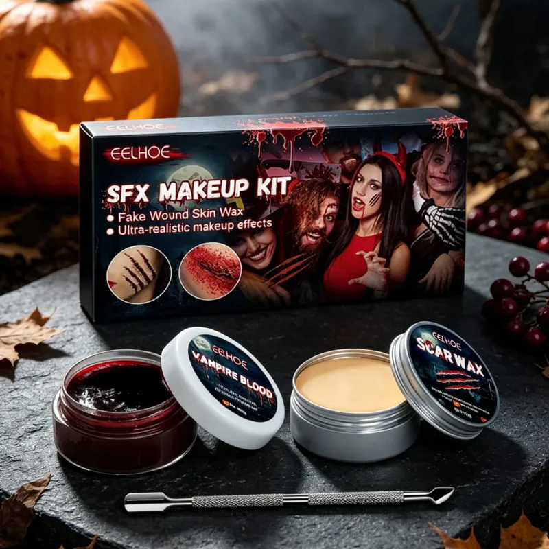 Κιτ μακιγιάζ SFX Fake Wound Vampire Blood Real Effect Μεγάλης διάρκειας Ασφαλές και φιλικό προς το δέρμα Σετ μακιγιάζ ειδικών εφέ απόκριες