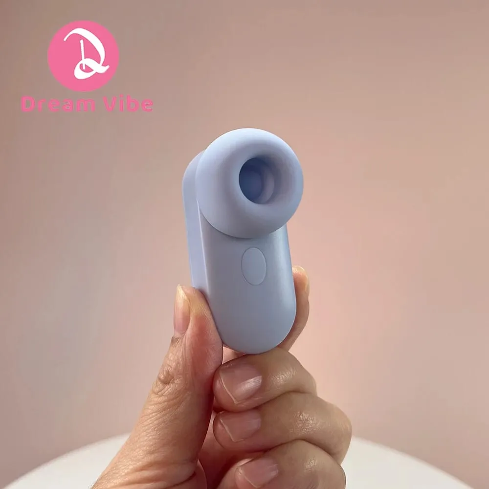 Dream Vibe Echo 2-in-1 מיני אוזניות פראייר בצורת צהוב הקשה ויניקה ויברטור צעצוע מין אישה פטמת קליטורי לעיסוי