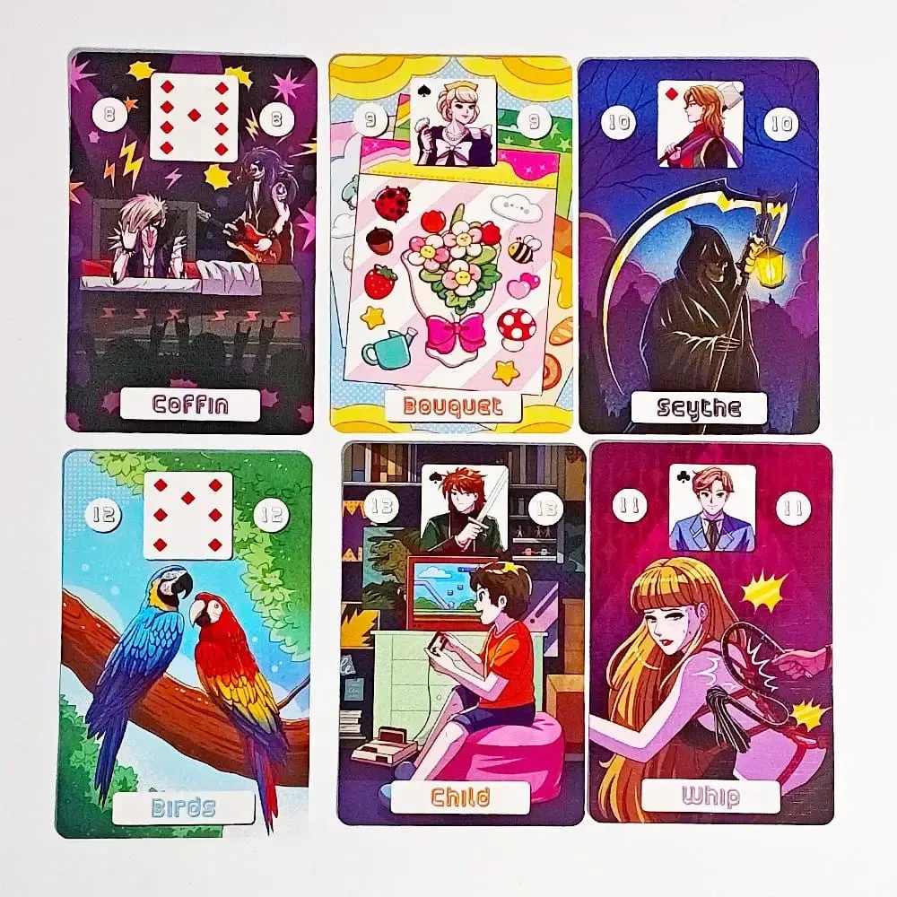 חזרה לשנות ה-80 חפיסת Lenormand 9*6 ס"מ מודפסת על 350GSM Cardstock בלט כפול 36 יחידות כרטיסי Lenormand + 2 כרטיסים מיוחדים