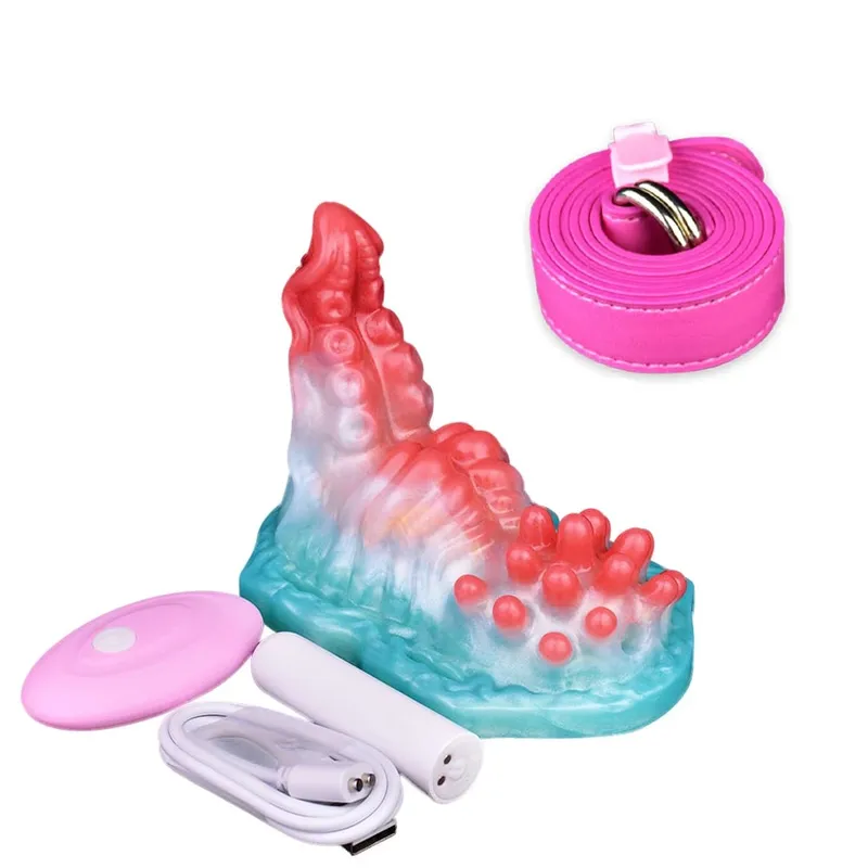Wireless Control Silicone Octopus/Granule Sex Grinder Strapon Grinding Hump Friction Vibration Massage Female Masturbation