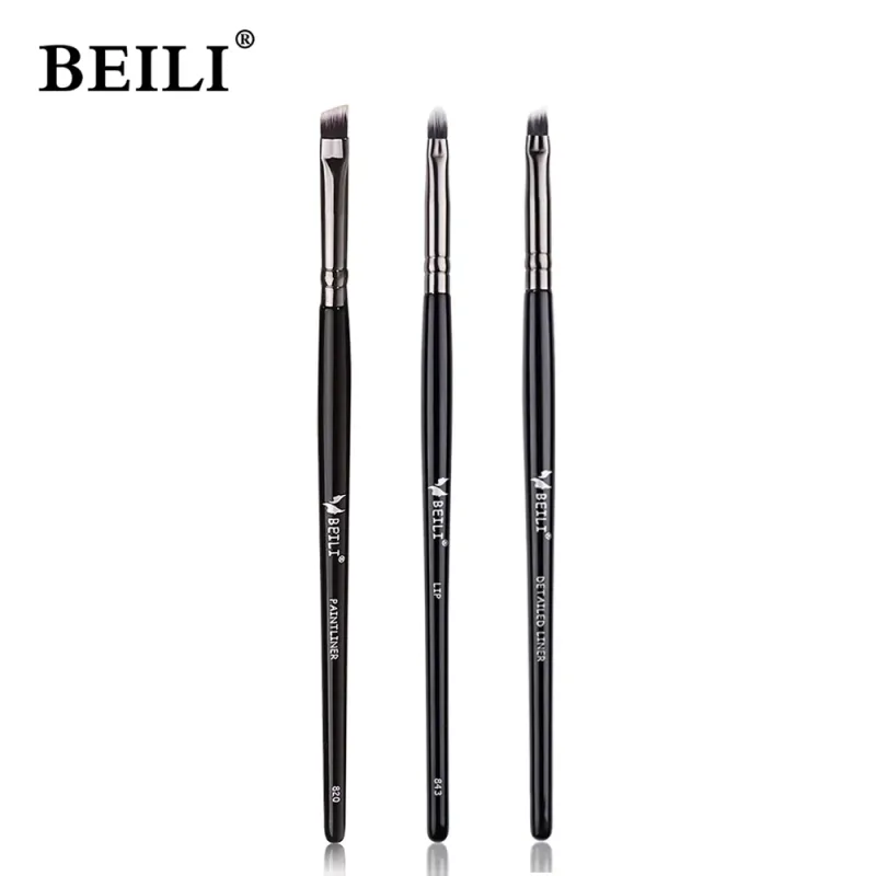 4st Sickle Blade Eyeliner Brush Ultra Tunn Flat Fin Eye Liner Makeup Borstar Flat Eyeliner Brush Ögonbryn Make Up Brush