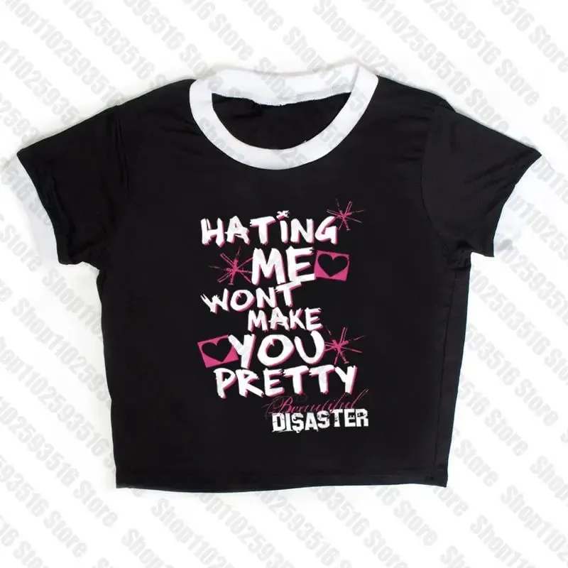 Female Clothing Women's Cropped Crop Tops for Women Tanks & Camis Grunge Clothes Y2k Top Aesthetic Women's Blouses Emo Harajuku