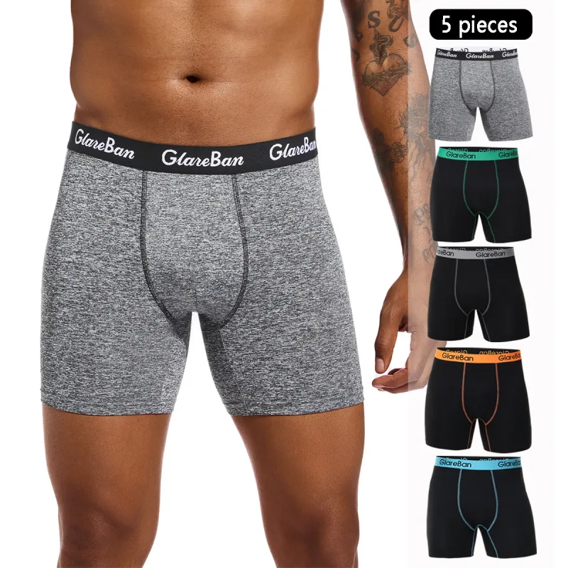 5 pièces ensemble mi-long Boxer Shorts Halloween sous-vêtements hommes caleçons pour hommes Homme Boxershorts slips culottes douces marque Sexy