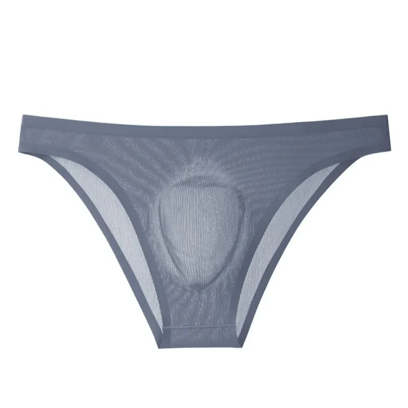 Comfortable Ice Silk Men's Triangle Panties Breathable Large Size Men Thin Briefs Lingerie Underpants Underwear for Men Men