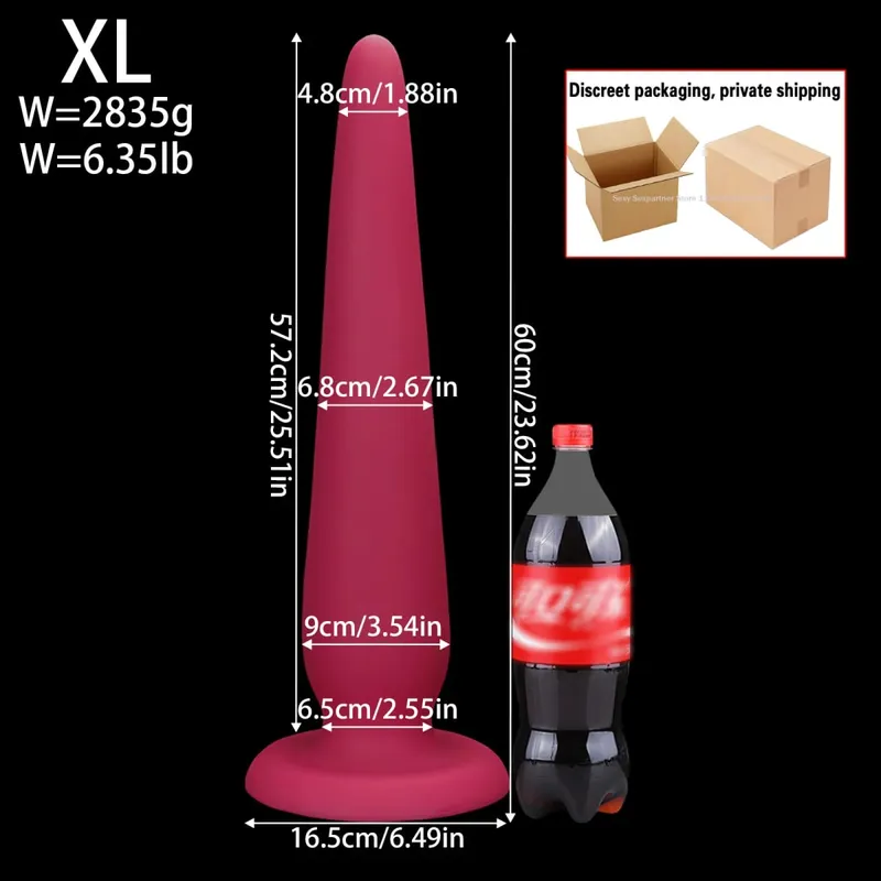 66cm Super Long Huge Anal Plug Big Thick Butt Plugs Training Anal Dilator Toy Prostate Massager Adult Anal Sex Toy For Women Men