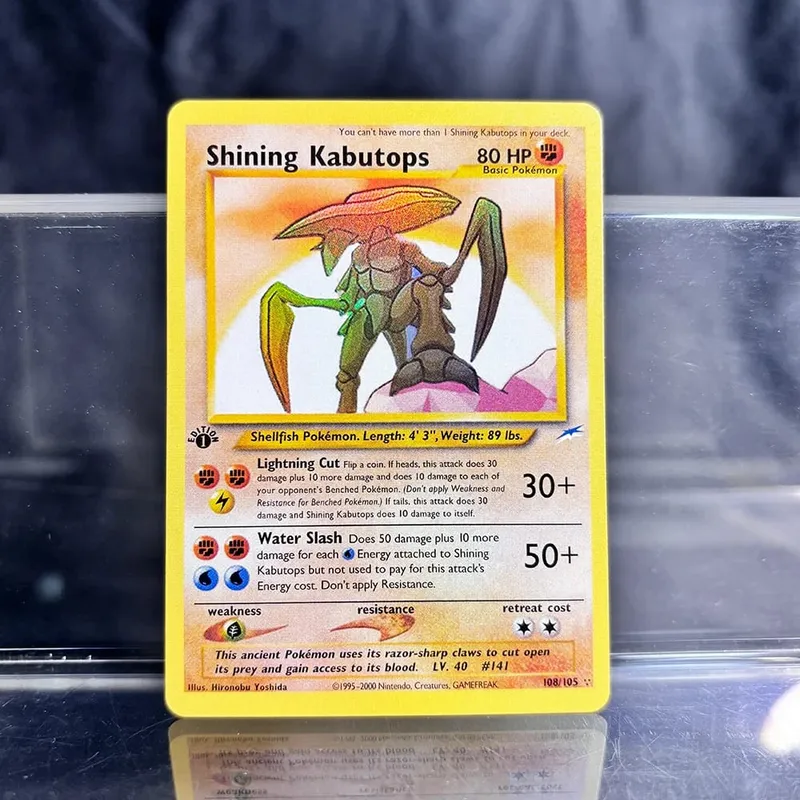 אוסף משחקי מסחר הולוגרפי PTCG כרטיסי פרוקסי Charizard Pikachu Mew EX Singl PKM Foil Cards Gengar VMAX Skyridge (SK)