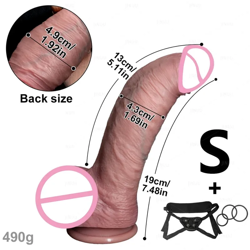 Thick Dildos Realistic Silicone Strapon Dildo Women Sex Toys G-spot Masturbation Big Penis Dick Strap on Anal Dildo Lesbian 18+