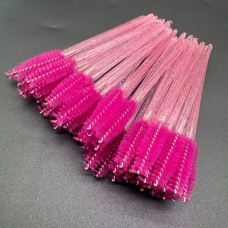 50 τμχ Βουρτσάκια βλεφαρίδων μίας χρήσης Crystal Eye Lash Mascara Wands Glitter Lash Comb Spoolies Μικροεφαρμογές μακιγιάζ — image 4