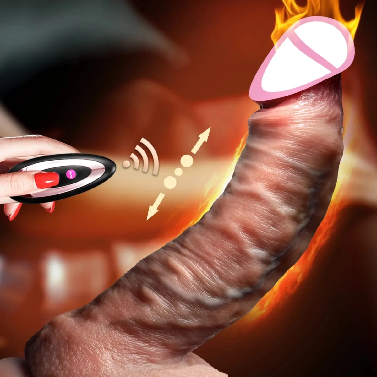 רטט ריאלי דילדו טלסקופי נקבה חדירת נרתיק אוננות אנאלי תקע פין מחומם רוטט צעצועי מין לנשים