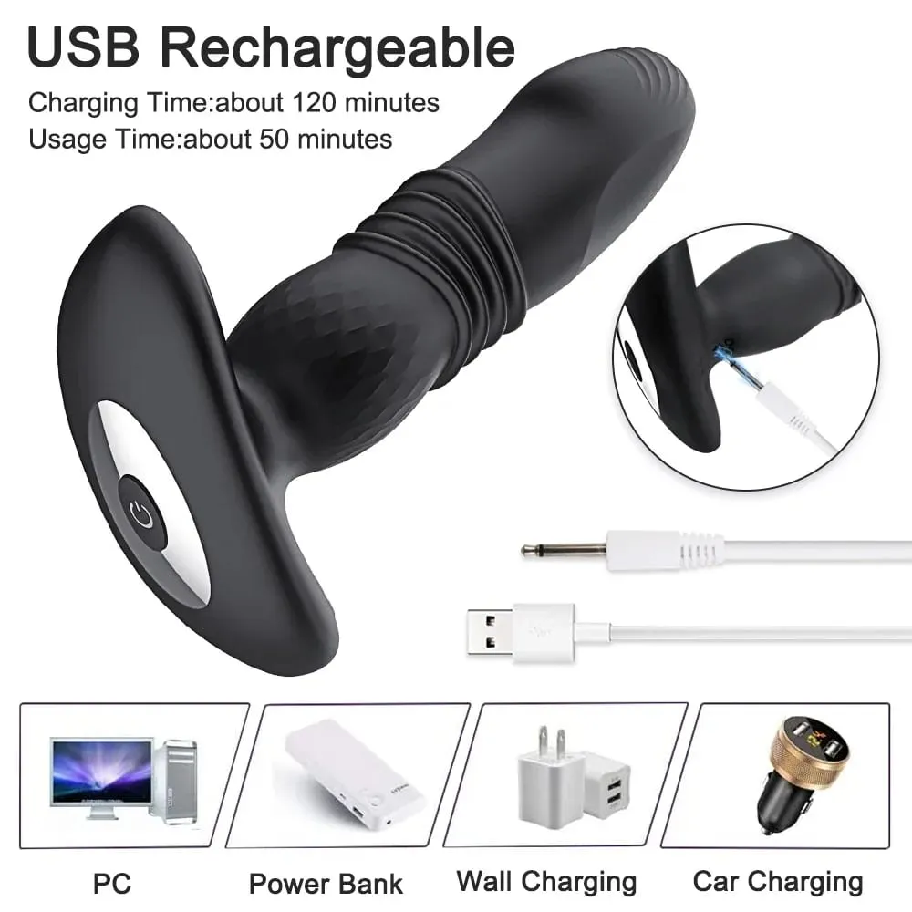 APP Control Vibrator Τηλεσκοπικό δονούμενο πρωκτικό βύσμα τηλεχειριστήριο σεξουαλικό παιχνίδι για ενήλικες Πρωκτικό Dildo Αρσενικό μασάζ προστάτη Πρωκτικό βύσμα