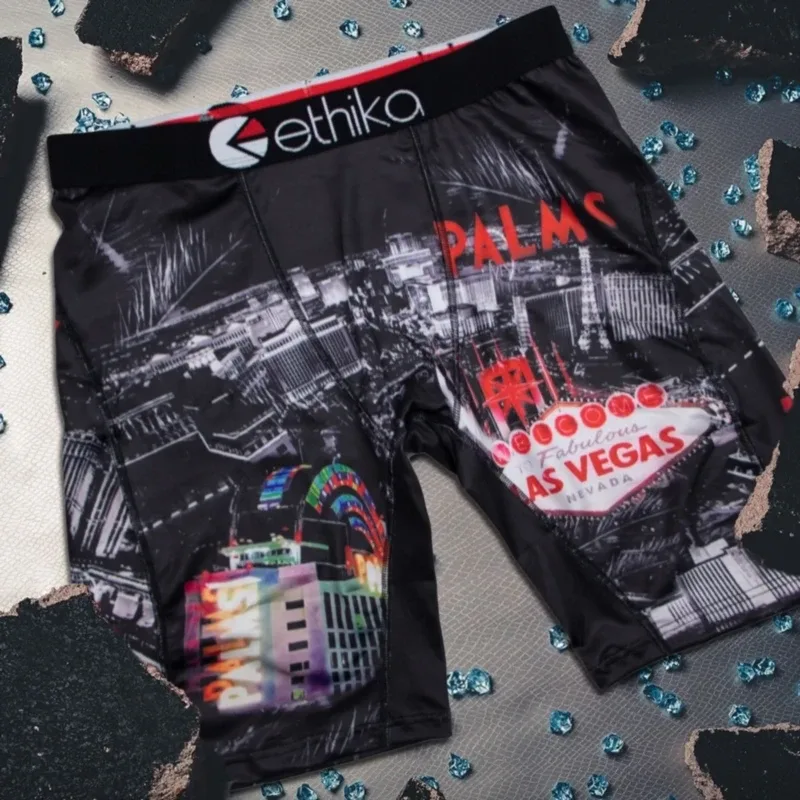 1Pcs Men Underwear Boxers Breathable Mesh Crotch Man Underpants Plus Size Mens Panties L-3XL Printed Men's Boxers Briefs