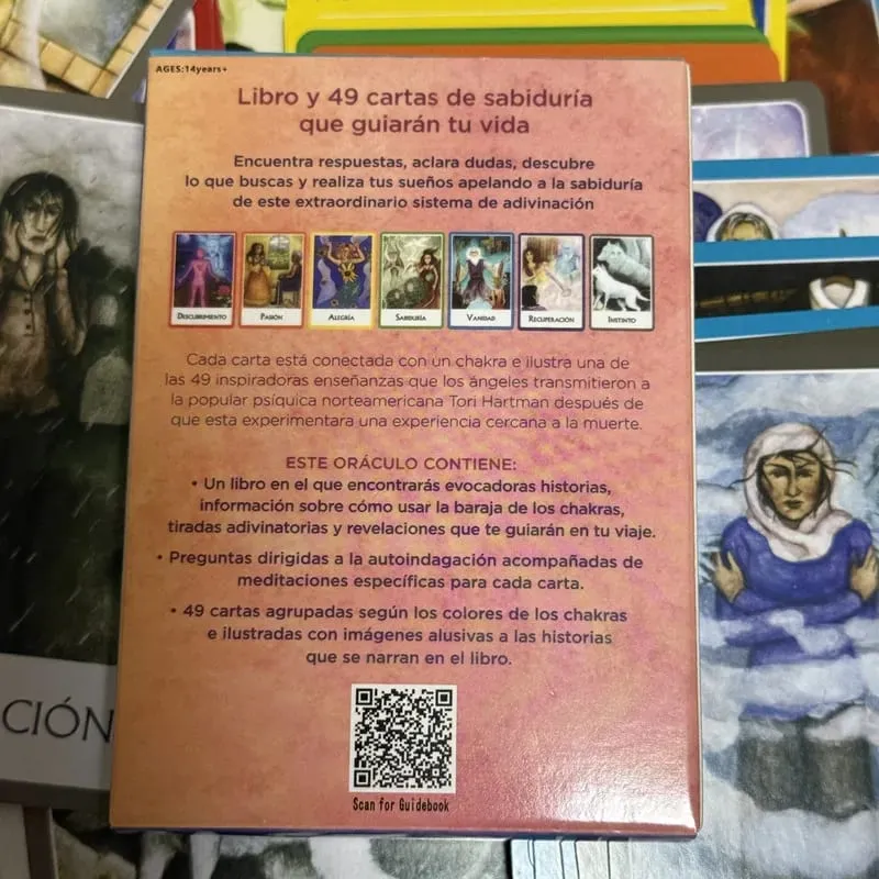 Chakras Oráculo De Los Chakra Oracle Cards 49 Deck 10,4*7,4cm Ισπανική Έκδοση Fate Divination Ταρώ Επιτραπέζιο παιχνίδι
